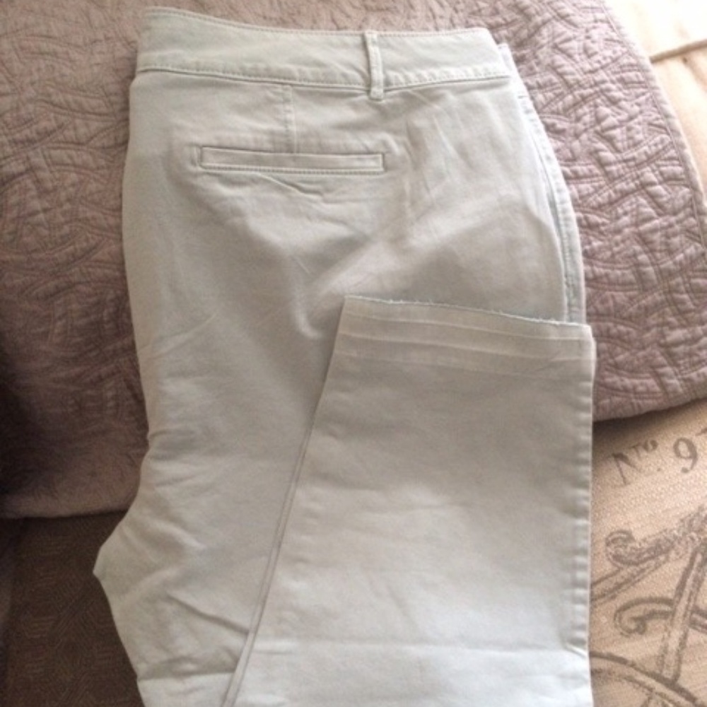 LOFT Plus Girlfriend Chinos Seafoam Green NEW